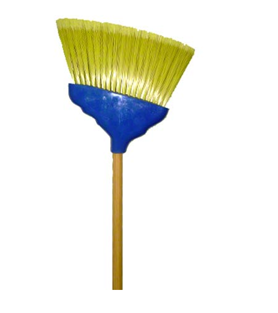 ABCO Angle Brooms, Yellow w/Brown Handle