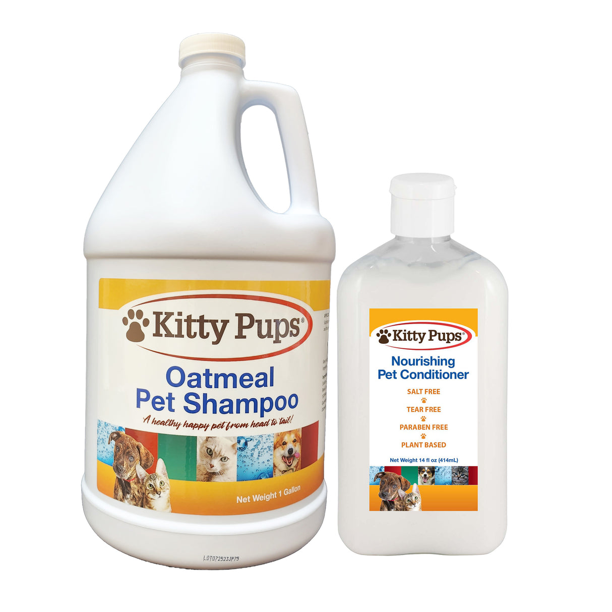 KittyPups Natural Oatmeal Pet Shampoo, Concentrated Gallon