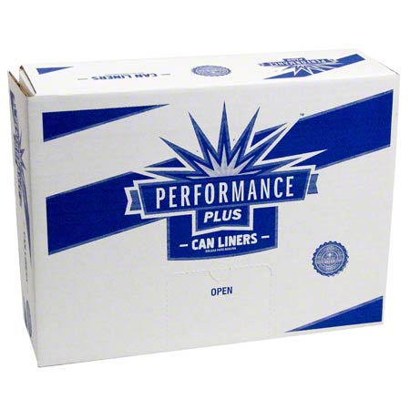 Performance Plus .79 Mil 40-45 Gallon High Density Can Liners, 40"x 46", Natural, Case of 150