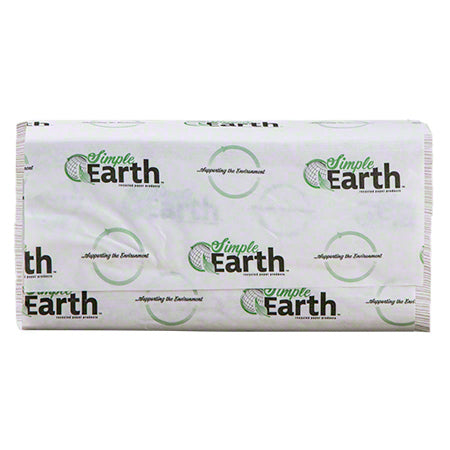 Simple Earth S1010 C-Fold Towels,11.42" x 10", White, Case of 2400