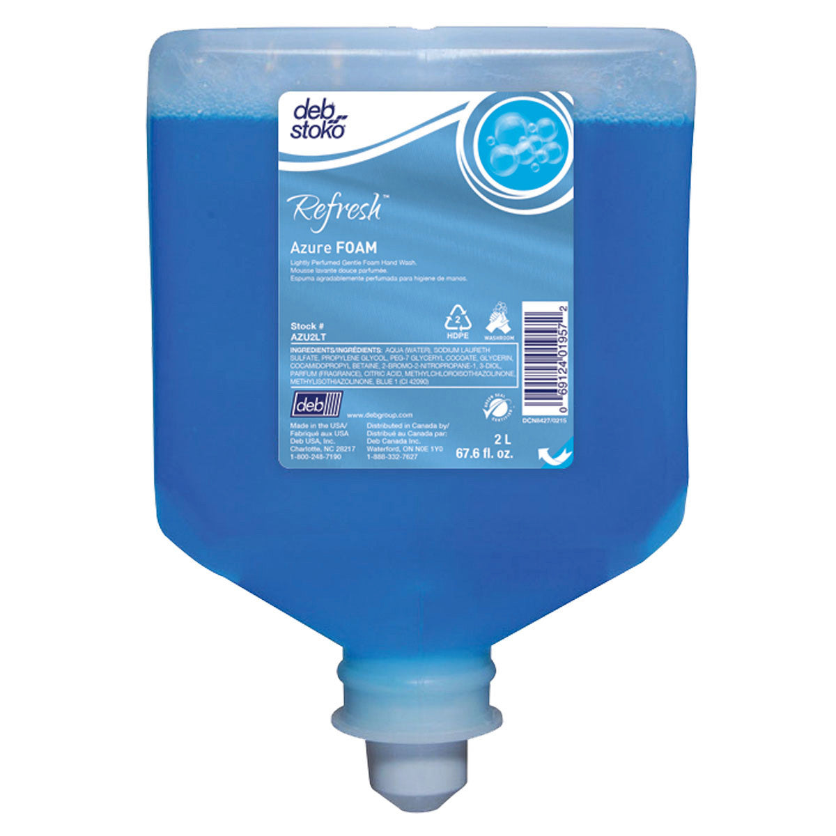Deb Stoko Stoko AZU2LT Azure Foam Wash 2 Liter (Case of 4) 