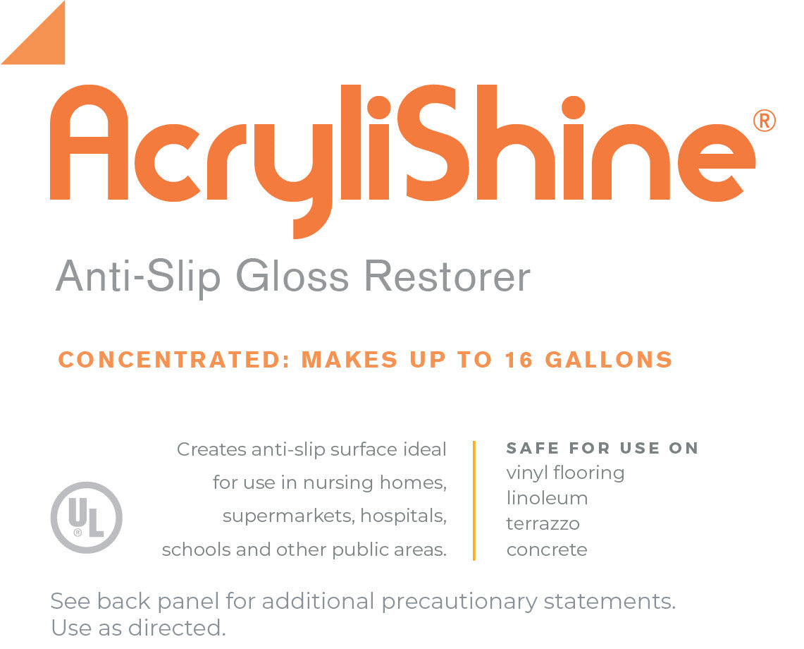 JaniSource AcryliShine Concentrated UHS Floor Cleaner & Restorer, 1 Gallon 
