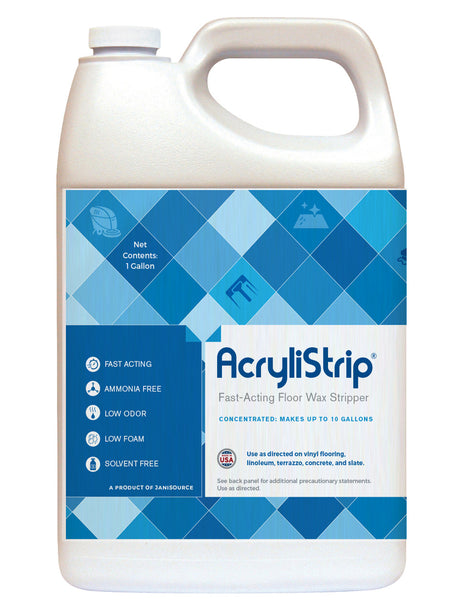 JaniSource AcryliStrip Commercial Floor Finish Stripper Concentrate, 1 Gallon 
