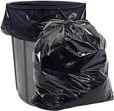 JaniSource Can Liners, 55-60 Gallon, 38x58, 1.2Mil,  Black, Case of 100 
