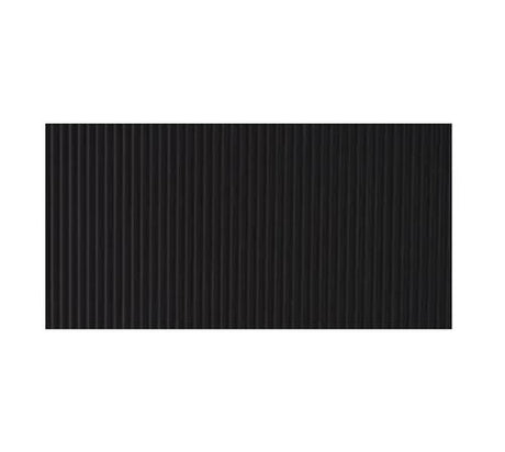 JaniSource Corrugated Vinyl Runner Mat, 1/8" Thick, V Groove, 48"W x 105'L, Blk 