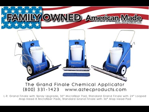 Aztec Grand Finale Spray Mist Floor Finish Applicator, 24" Head Assembly, Battery Powered (050-1S-050-H-24)