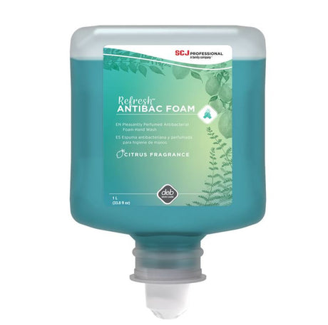 SC Johnson Professional Refresh AntiBac Foam Hand Wash, Citrus 1L Cartridge, Case of 6 (ANT1L) 