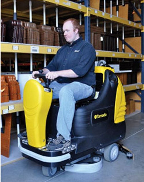  Tornado BD 28/27 Ride-On Automatic Floor Scrubber with 24 V Wet-Acid Batteries (TS560-W28-UC) 