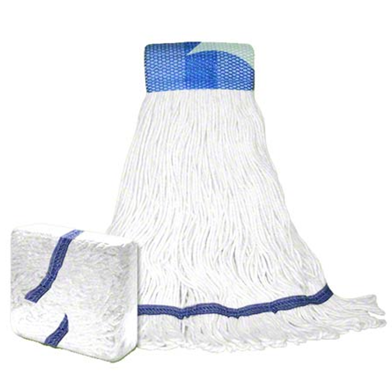 JaniMop Looped End Heavy Duty Wet Mop, Wide Band, Large