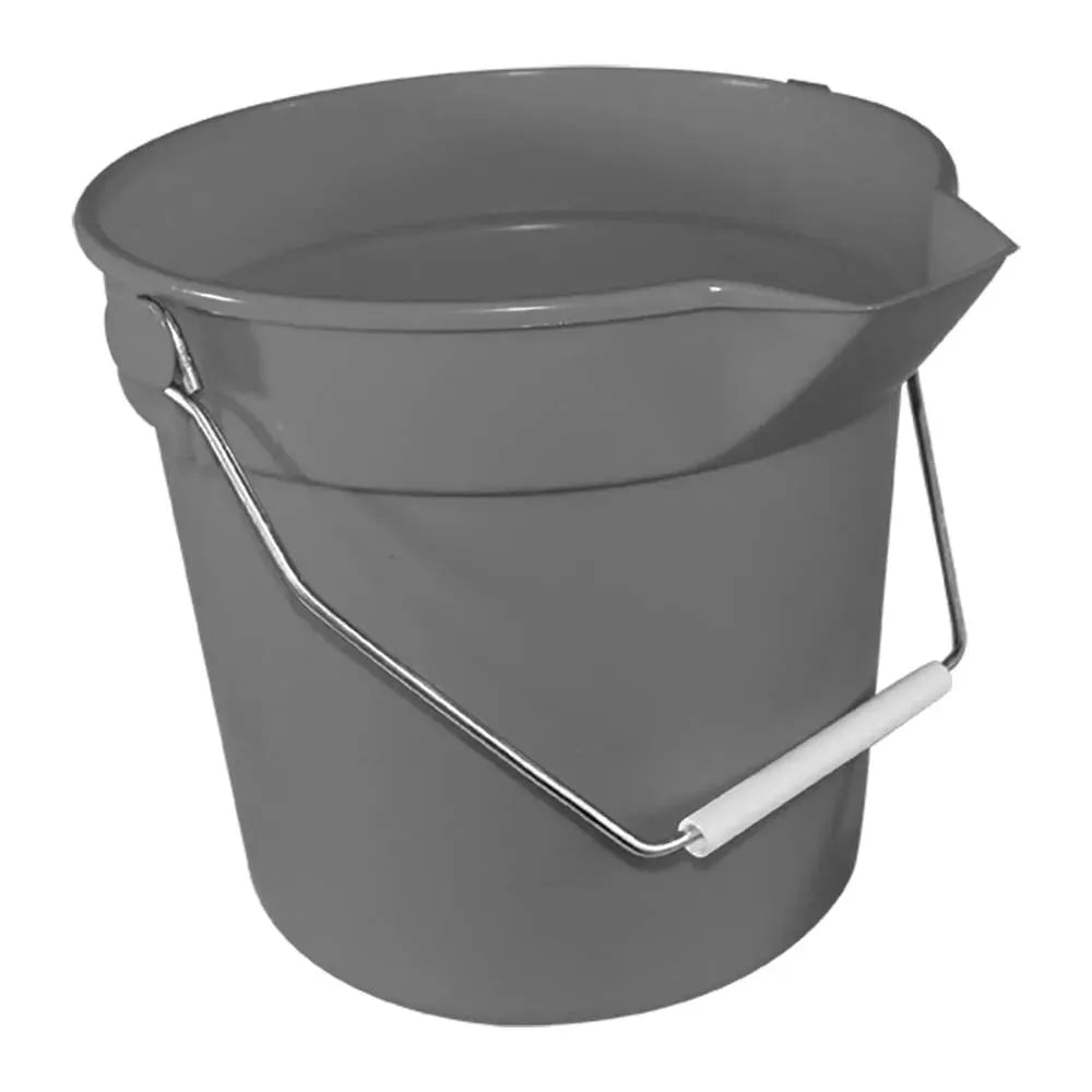 Impact Deluxe Bucket w/ Molded Pour Spout, 10 Qt, Grey