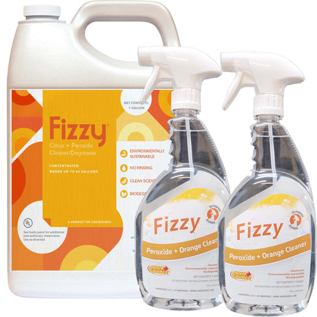 Fizzy Peroxide Citrus Powered Cleaner Degreaser 1:64, 1 Gallon