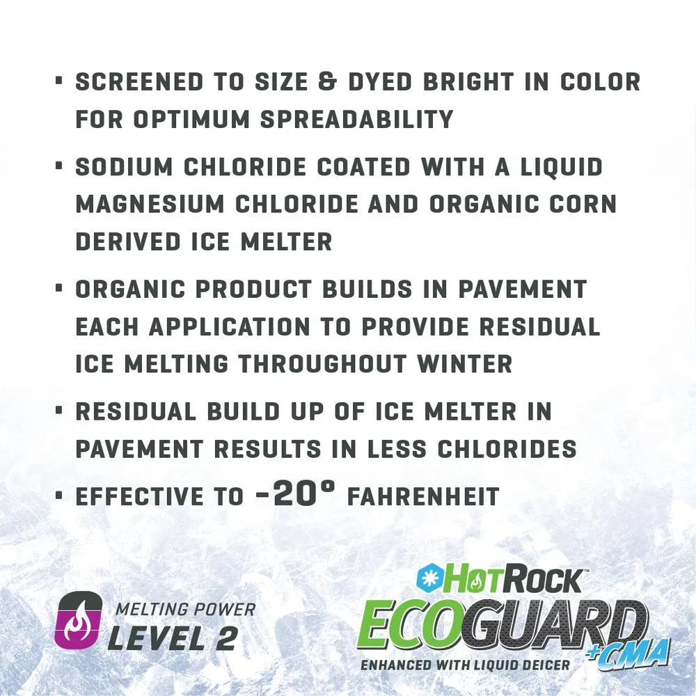 Ice Melt, EcoGuard Hot Rock, 50LB Bag