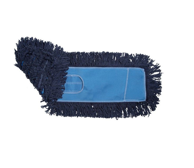 JaniMop Looped Dust Mop, Blue, Tie-Less Style, 24" x 5"