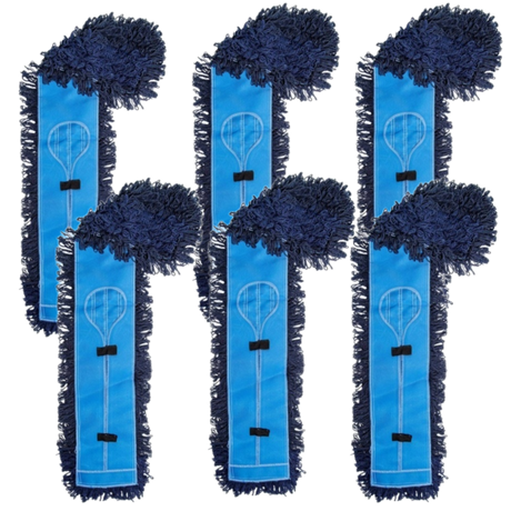 JaniMop Premium Dust Mop Head, Loop-End, Blue, 72" x 5"