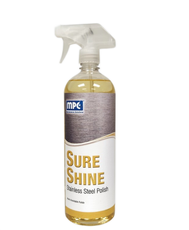 Sure Shine: Stainless Steel Cleaner & Polish, RTU,  Quart