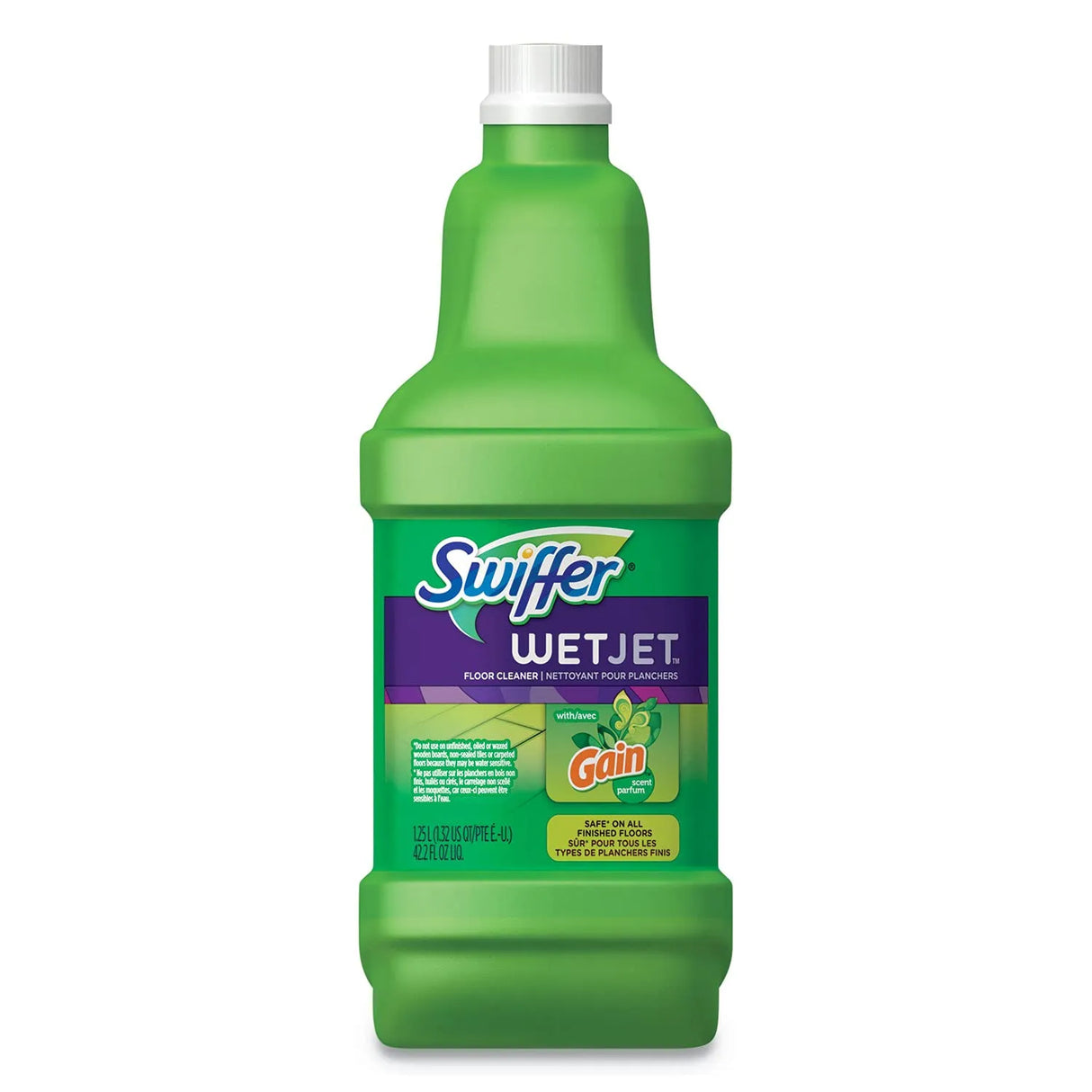 Swiffer Wet Jet Refills, With Gain, Original Scent, 42.2oz Bottle (77809)