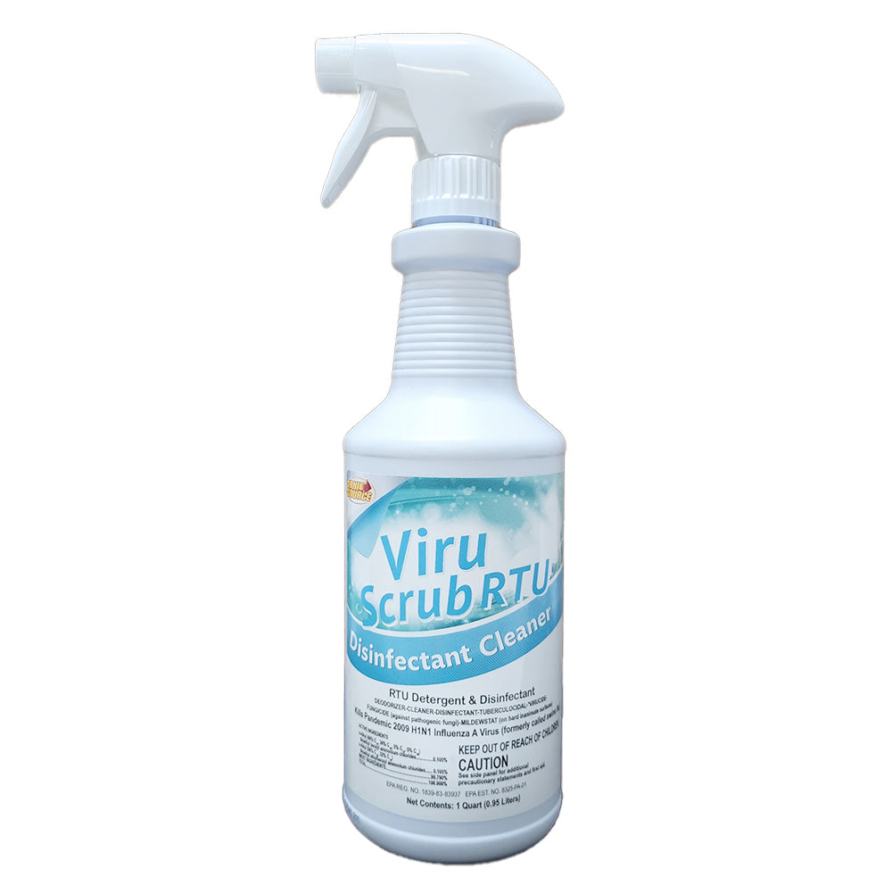 ViruScrub RTU Quat Coronavirus Disinfectant and Cleaner, Ready-To-Use, Quart