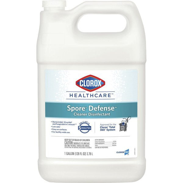  Clorox Healthcare Spore Defense Cleaner Disinfectant, Gallon, Case of 4 (32122) 