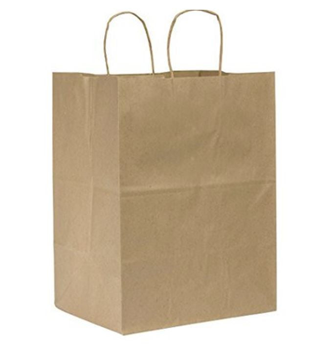  Duro 87415 - 65 lb Regal Shopping Bag w/Twisted Handles, 12" x 9" x 15.75, Brown Kraft - Case of 200 