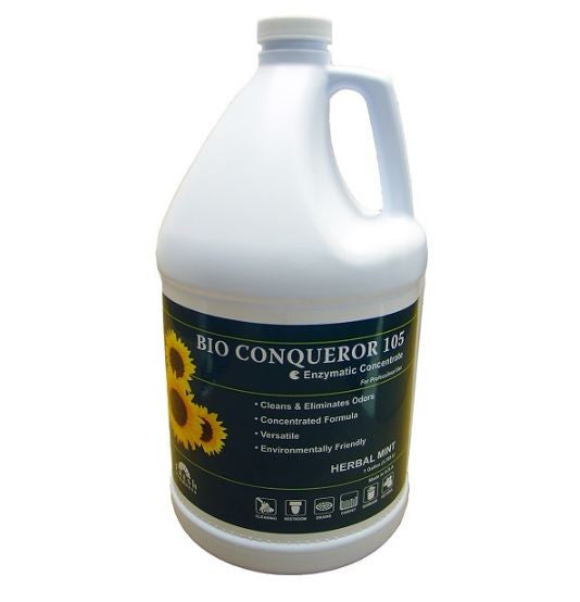 Fresh Products Bio Conqueror 105 Enzymatic Concentrate, Herbal Mint, 1 Gallon (Case of 4) 