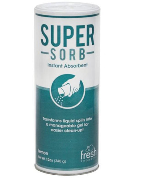 Fresh Products Supersorb: Instant Absorbant, Lemon Scent, 12 oz Canisters (Case of 24) 