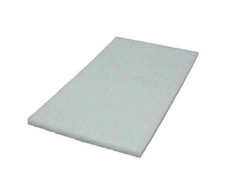  JaniSource 14" x 20" White Rectangular Floor Pad - Case of 5 