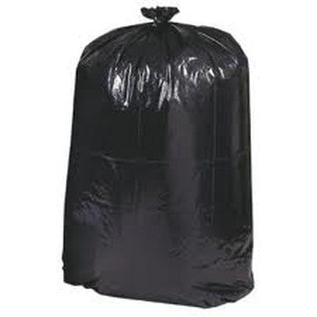 JaniSource 2 Mil 55 Gal Heavy Duty Low Density Municipal Can Liners, 38" x 58", Black - Case of 100 