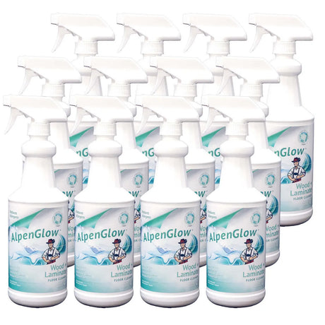 JaniSource AlpenGlow Hypoallergenic Wood & Laminate Floor Cleaner, 1 Quart (Case of 12) 