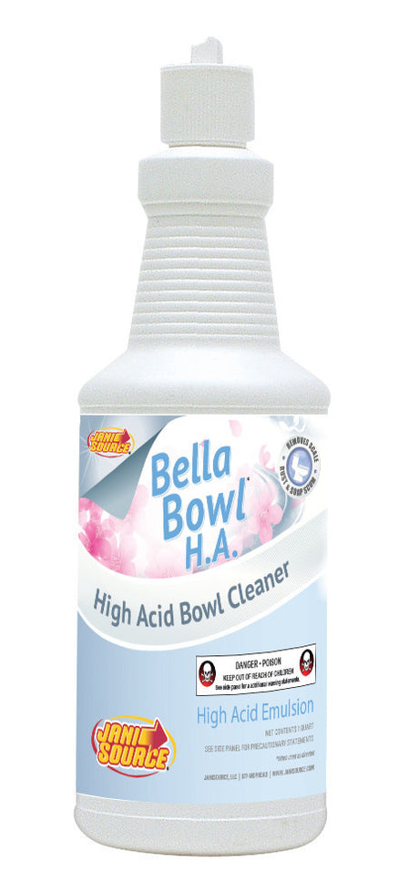 JaniSource BellaBowl HA High Acid Toilet Bowl Cleaner, 1 Quart 