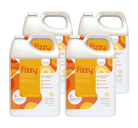 JaniSource Fizzy Peroxide Citrus Powered Cleaner Degreaser 1:64 - Case of 4 Gallons 