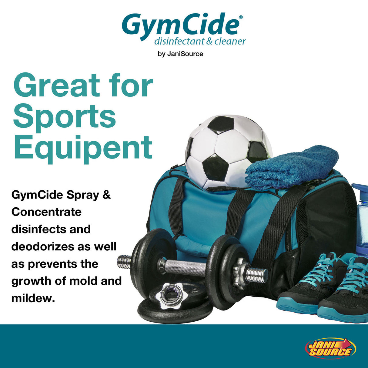 JaniSource GymCide Concentrate Sports Disinfectant & Cleaner, Gallon (Each) 