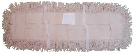 JaniSource JaniMop Utility Cut End Cotton Dust Mop, Tie-On, Natural, 48" x 5" (Case of 6) 