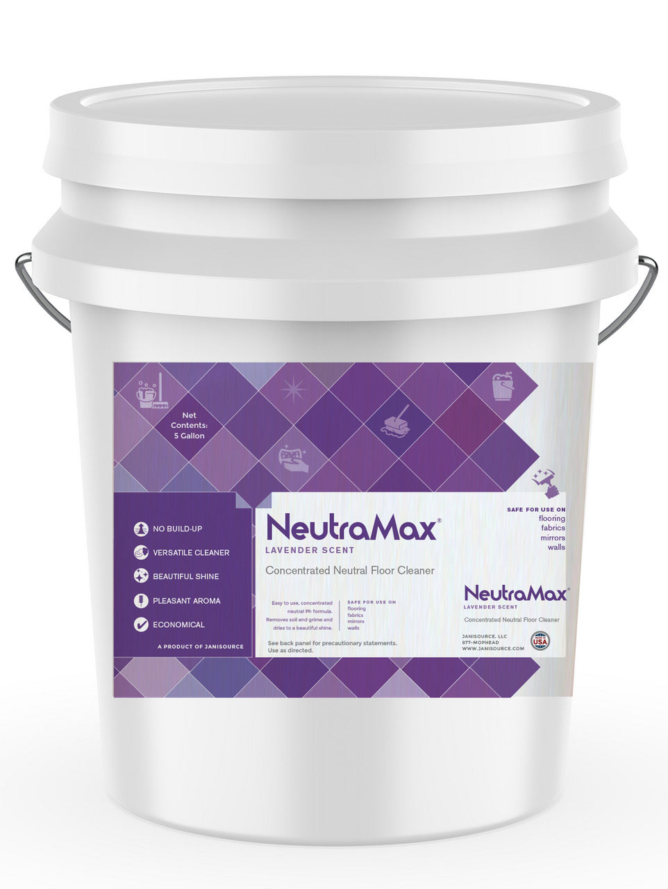 JaniSource Neutramax Neutral Floor Cleaner Lavender Scented Concentrated, 5 Gal 