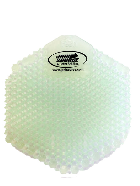 JaniSource Wave 3D Urinal Screen Deodorizer, Herbal Mint, Pack of 10 