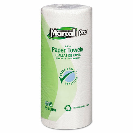  Marcal Pro Kitchen Paper Towels, Perforated, 2-Ply, White, 85 Sheets, 30 Rolls/Case (06350) 