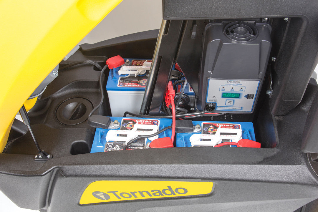 Tornado BDSO 27/28 Stand-On Auto Floor Scrubber w/6 V Wet-Acid Batteries (99786C) 