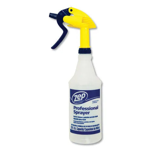 Professional Spray Bottle, 32 oz, Blue/Gold/Clear, 36/Carton
